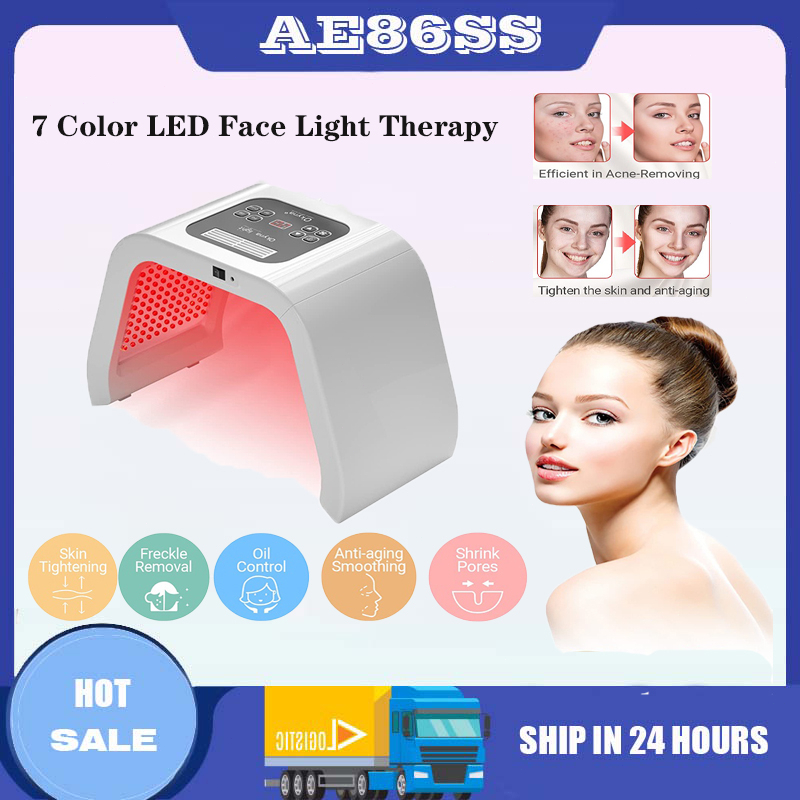foreverLily พับโฟตอน7สี PDT LEDหน้ากากเครื่อง การบำบัดด้วยแสง นาโนสเปรย์หน้ากากสปาสิวริ้วรอยลบดูแลผิวเครื่องมือความงาม