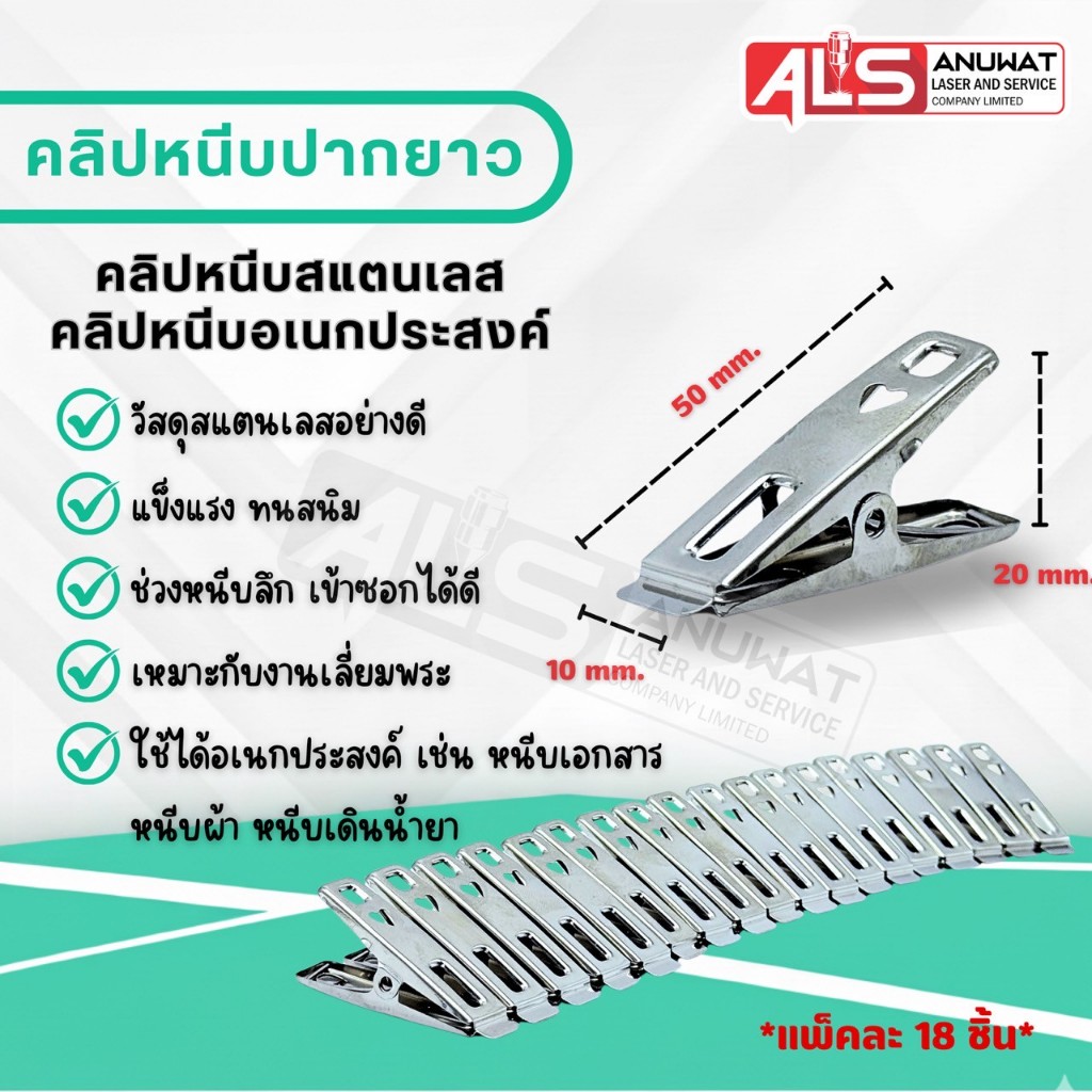 คลิปหนีบสแตนเลสปากยาว เหมาะสำหรับงานเลี่ยมพระ