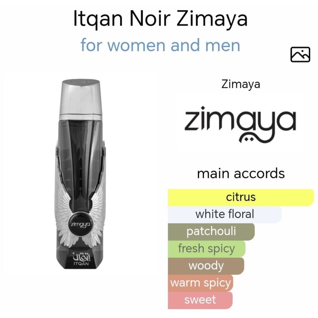 ITEQAN NOIR Zimaya an original arabic perfume by Zimaya น้ำหอมอาหรับเเท้