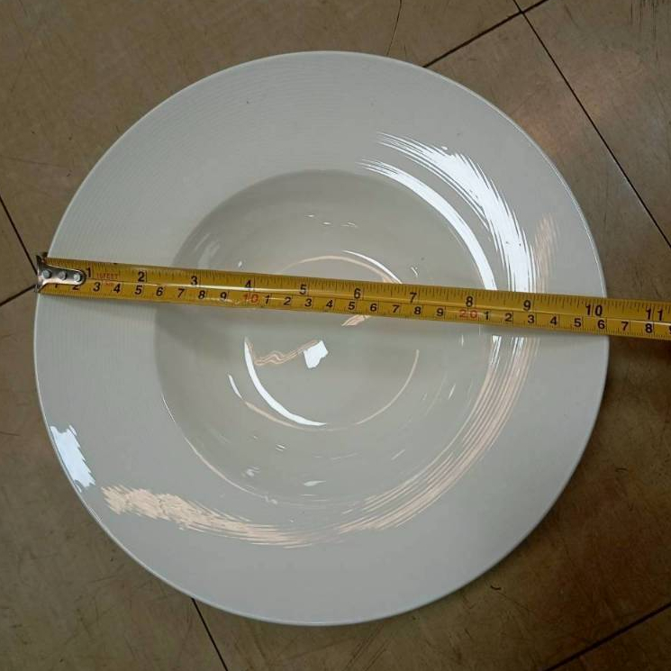 จานหลุม จานหลุมเซรามิก 10 นิ้ว จานหลุมลายสีขาวเงา จานราคาถูกๆ ทำจากเซรามิกเนื้อดี - รูปที่ 2