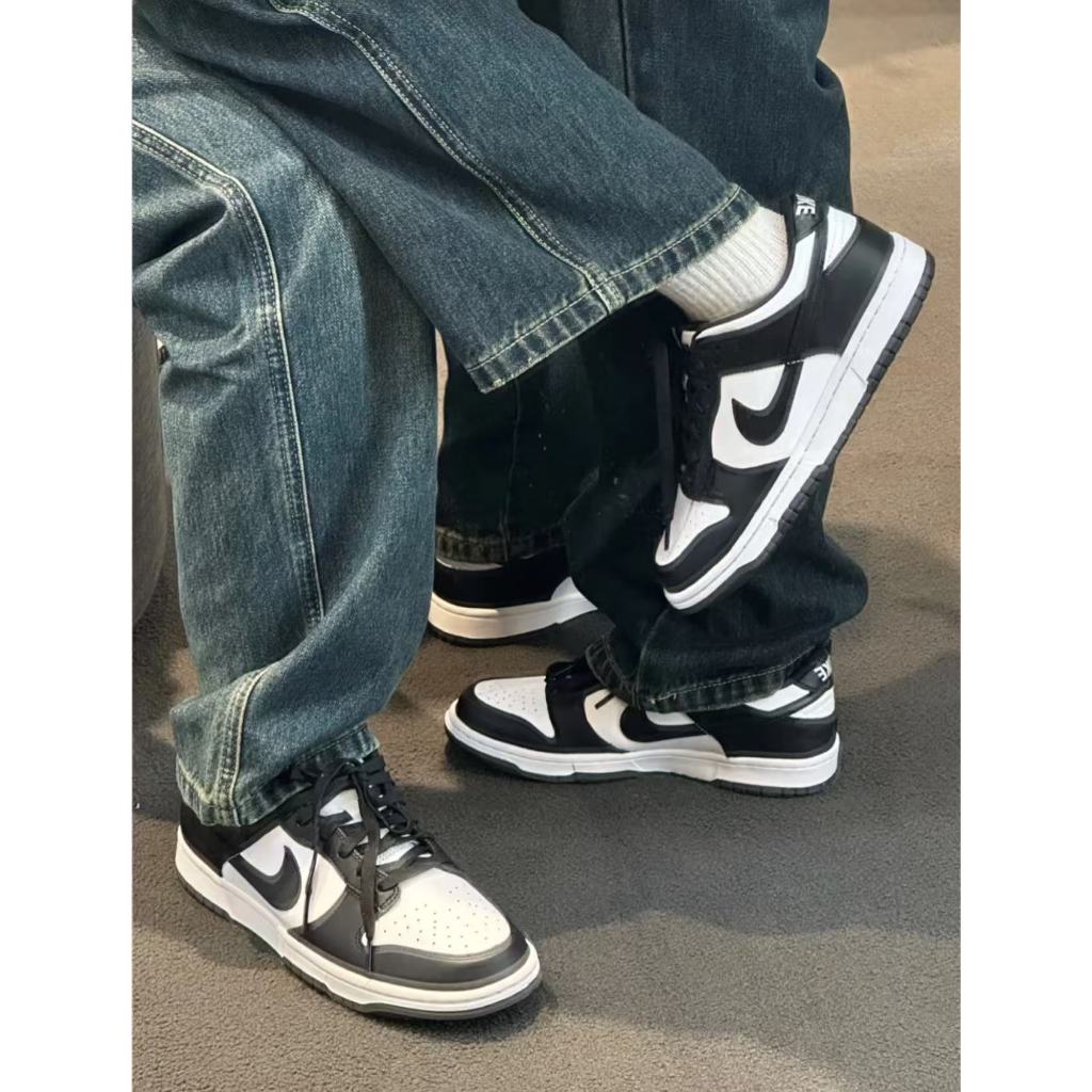 จัดส่งจากกรุงเทพฯ🇹🇭 NK AIR JORDAN 1 LOW BLACK Panda  รองเท้าบาสเก็ตบอลสไตล์เรโทร รองเท้ากีฬาชายและหญิง  พร้อมกล่อง - รูปที่ 3