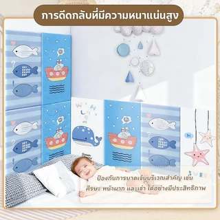 แผ่นกันกระแทกผนังสำหรับเด็ก 3/4/8pcs สติกเกอร์วอลเปเปอร์ วอลเปเปอร์ติดผนัง ลายการ์ตูน มีกาวในตัว กันน้ํา