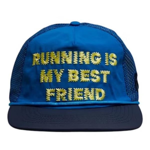 ALEXZONO RUNNING IS MY BEST FRIEND TRUCKER CAP - D.BLUE