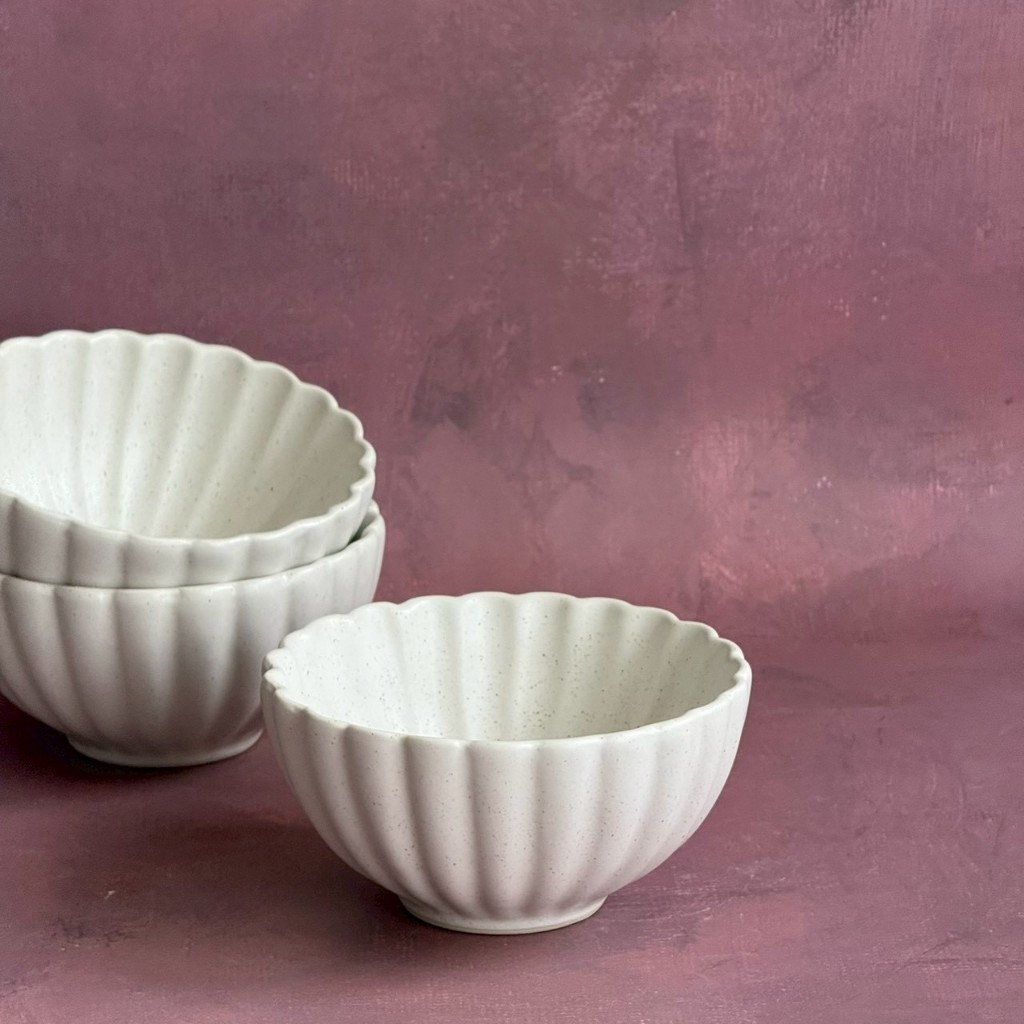เซ็ตจานชามเซรามิค จานเซรามิค ชามเซรามิค ทรงดอกไม้ สีขาว Dinnerware set Plate Bowl – AT1CERAMIC ราคา ถูกที่สุด ดีลบีเคเค แกลเลอรีภาพที่ 5