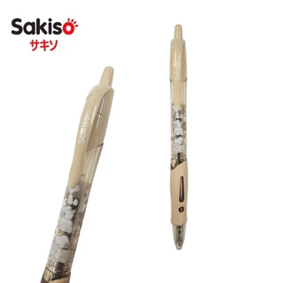 Sakiso ปากกาลูกลื่นหมึกน้ำมัน JBP001 Semi-Gel Pen ขนาด 0.5 มม. หมึกน้ำเงิน ลายSnoopy ลิขสิทธิ์แท้ (ราคาต่อ 1 ด้าม คละสี)