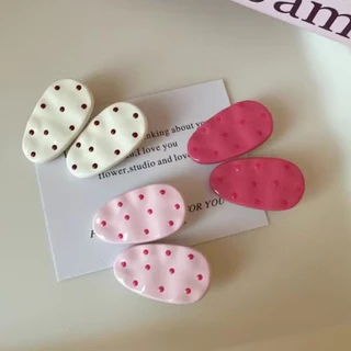 fashion.shop502 พร้อมส่งในไทย กิ๊บติดผม รูปไข่ลายจุด กิ๊บติดหน้าม้า สำหรับผู้หญิง สีสันสดใส เรียบง่าย มีส่งด่วน Q-237