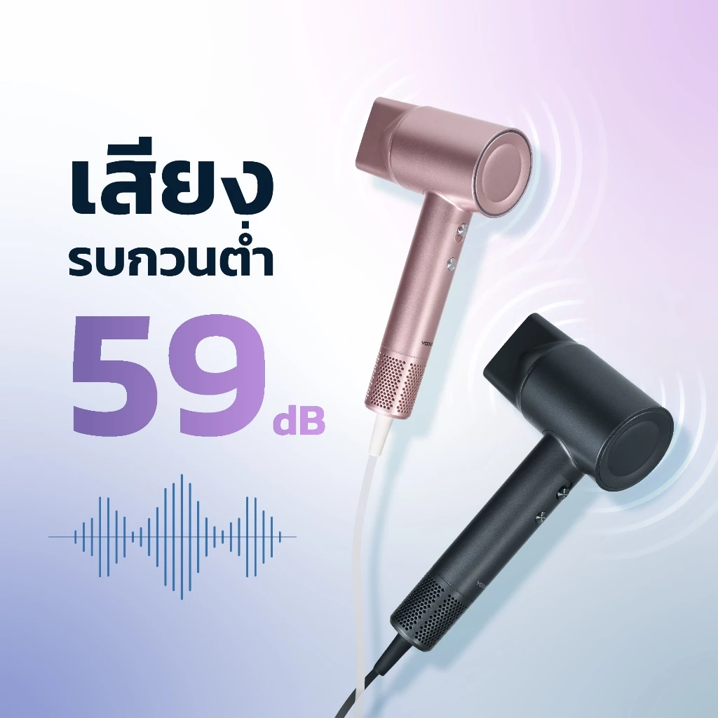 Yoole S High-speed Hair Dryer ไดร์เป่าผม ยูเลอร์ รุ่นเอส ไดร์เป่าผมความเร็วสูง ลดผมชี้ฟู มีไอออนลบ เป่าผมแห้งเร็ว 1600W thumbnail 9