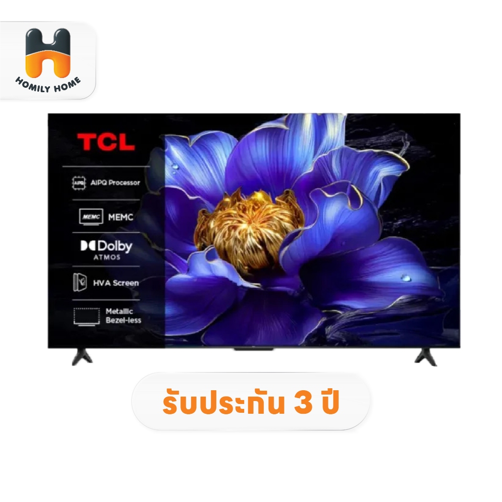 TCL TV รุ่น 55V6C ทีวี ขนาด 55 นิ้ว 4K UHD Google TV HVA Panel Dolby Audio