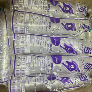 แก้วพลาสติกใส PP 6 ออนซ์ ปาก 75 มม.(แพ็กละ 50 ใบ) SB PACK