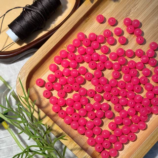 ลูกปัดกลมอะคริลิค โทนเยลลี่ 8 มิล คละสี 40 ชิ้น Acrylic Jelly Tone Round Beads 8mm