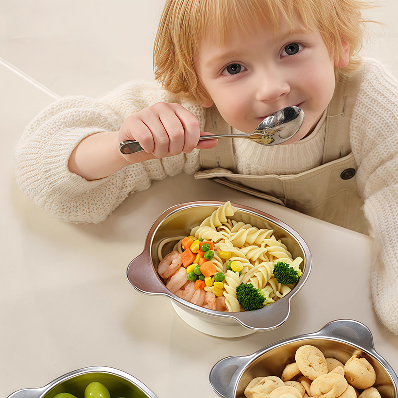 ❖ ชามหมีสุดน่ารัก‼️ ชามสแตนเลส304 เกรดอาหาร ✅ ชามกันร้อน ชามเด็ก ชามอาหารเสริม ✅ ชามสลัด ชามข้าว  ชามซุป อเนกประสงค์ - รูปที่ 6