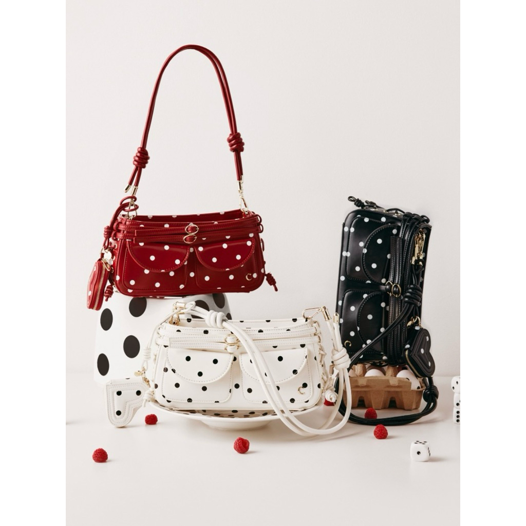 COZII (LIMITED EDITION) ALICE DOUBLE DOUBLE BAG IN POLKA DOT **ของแท้ จากแบรนด์ 💯💯