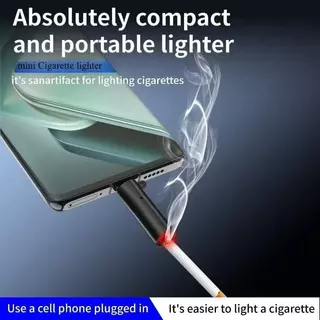 ไฟแช็ก Blow-to-Ignite ปิดอัตโนมัติสําหรับ Air Travel กลางแจ้งไม่มีแบตเตอรี่ไม่มีเปลวไฟ อะแดปเตอร์ Elough Type C Mini