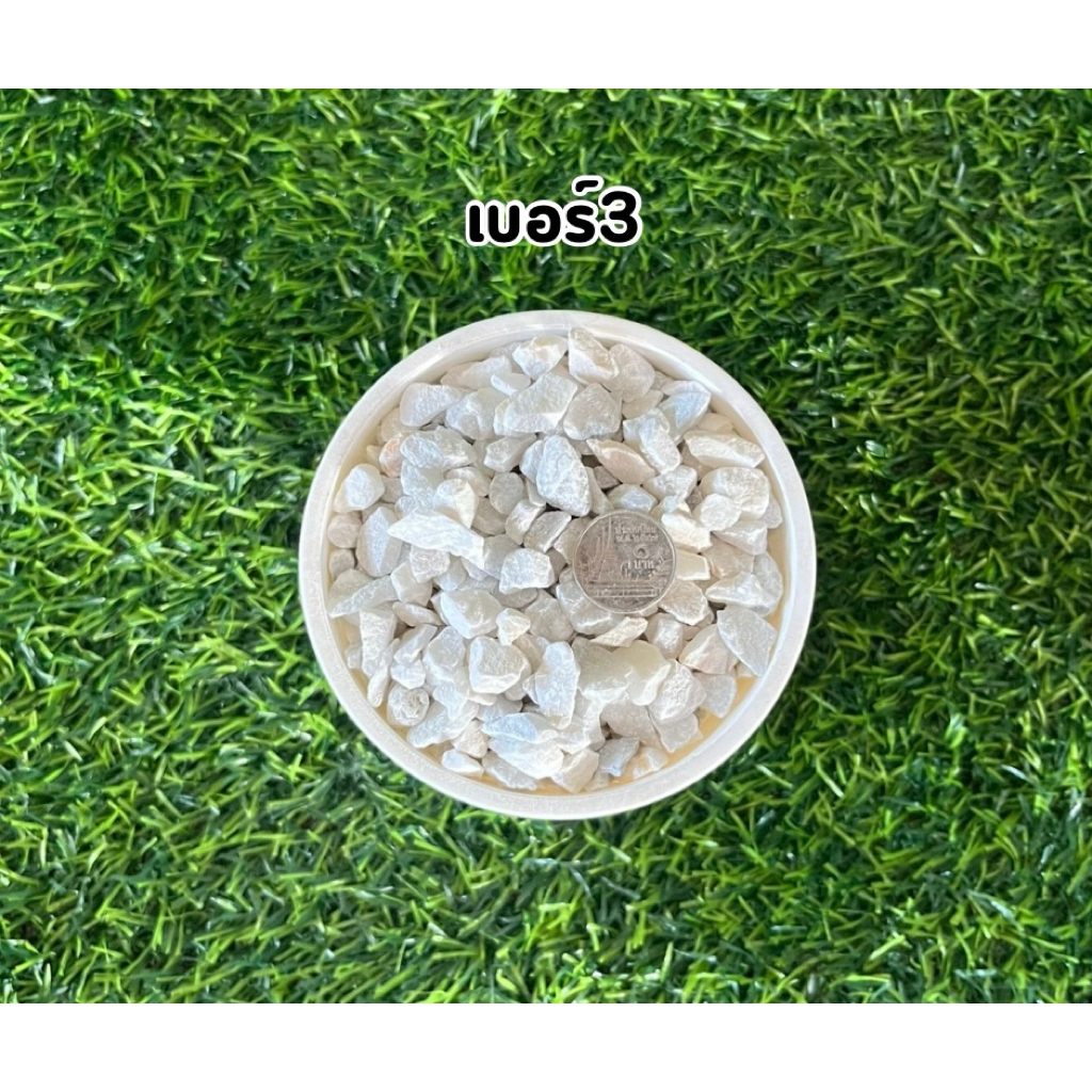 หินเกล็ดขาวคัด5กิโล 10กิโล  เบอร์1-5 แต่งสวน โรยกระถาง ตู้ปลา รบกวนลูกค้าเทียบขนาดให้ดีก่อนสั่งซื้อ ราคา ถูกที่สุด ดีลบีเคเค แกลเลอรีภาพที่ 4