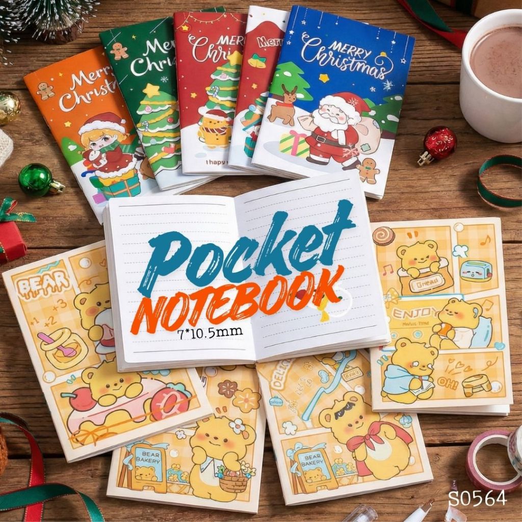 S0564 📖 สมุดจดบันทึก สมุดโน๊ต มินิ การ์ตูน น่ารัก [10.5*7ซม.] สมุดโน๊ตขนาดเล็ก มีเส้น สุ่มลาย