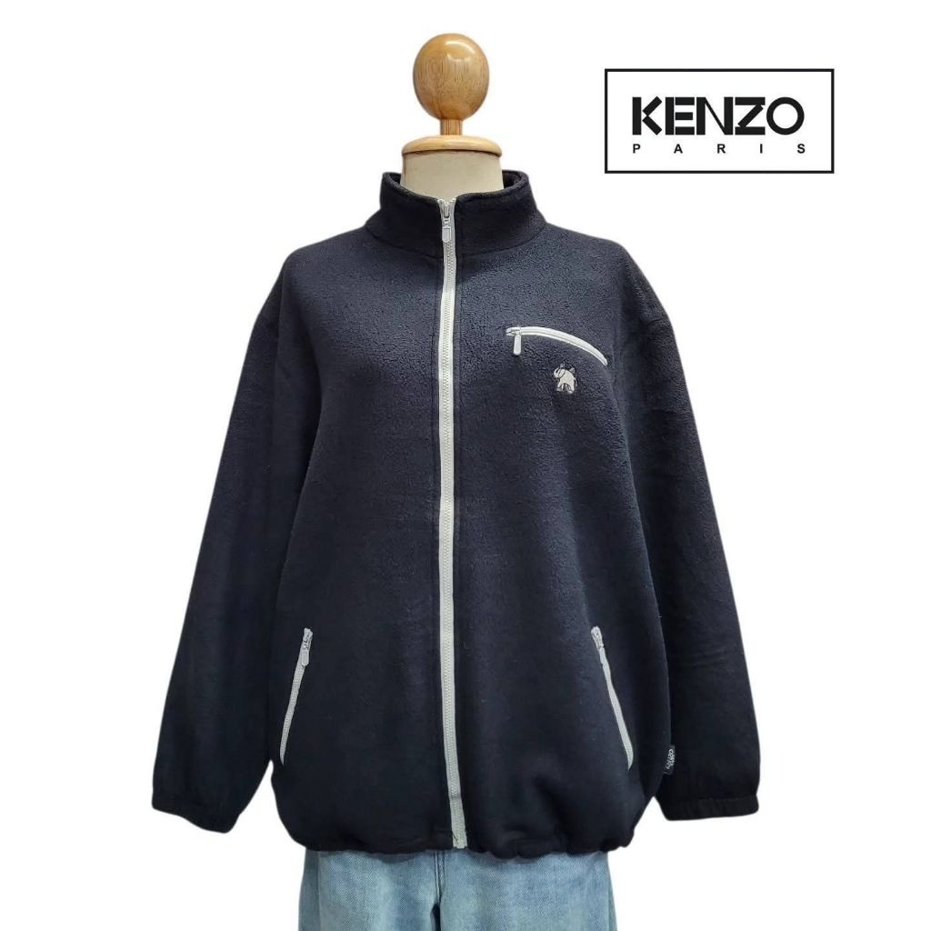 Kenzo Paris Zip-Up Fleece Jacket