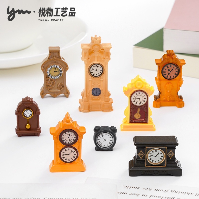 j673นาฬิกาปลุกแบบลูกตุ้มสไตล์คลาสสิกย้อนยุคของจิ๋ว