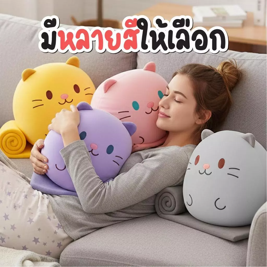 หมอนตุ๊กตาพร้อมผ้าห่มนาโนพกพา thumbnail 10