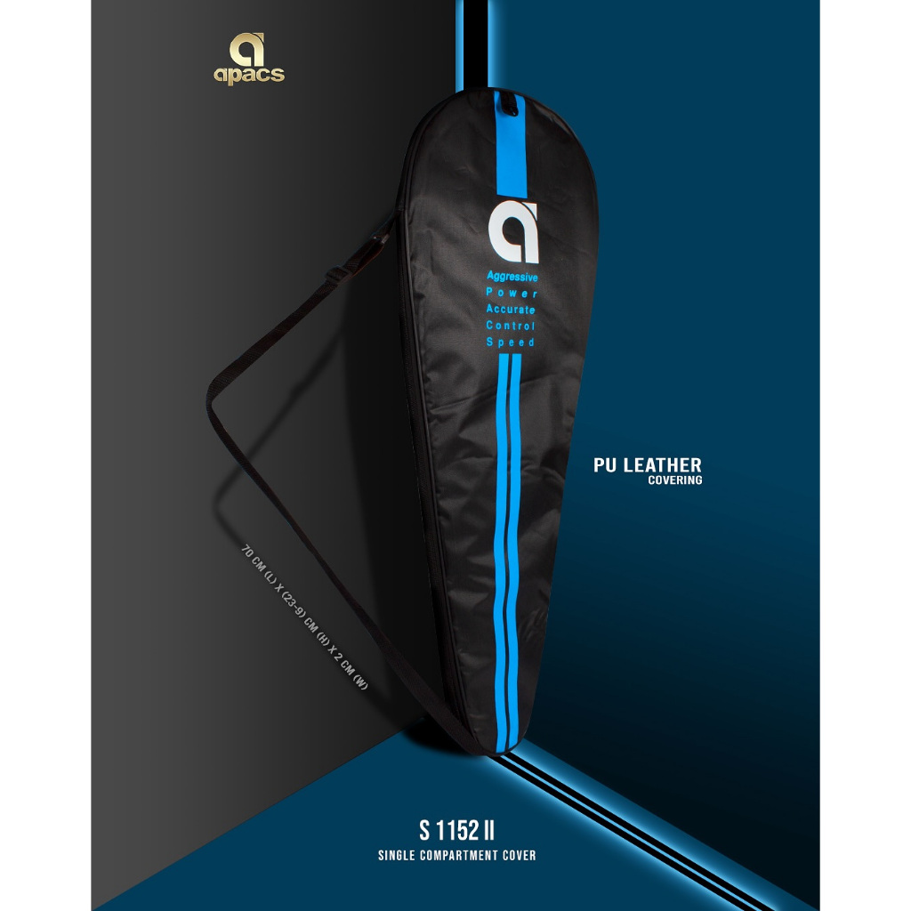 ซองกระเป๋าแบดมินตัน APACS COVER BAG S1152 (สินค้าลิขสิทธิ์แท้ 100%) ซองใส่ไม้แบดมินตัน