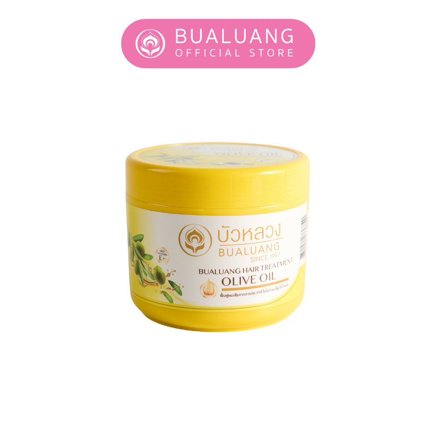 บัวหลวง แฮร์ ทรีทเม้นท์ โอลีฟ ฟรุต ออยล์ Bualuang Hair Treament Olive Fruit Oil 500ml