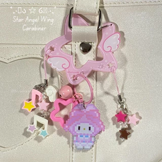 Star Angel Carabiner Keychain Clip คาราบิเนอร์และพวงกุญแจรูปดาวสุดคิ้วท์