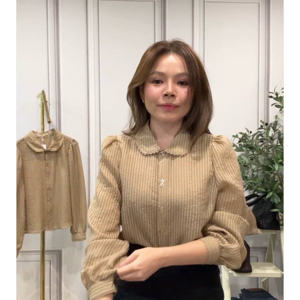 ✅👚ป้าย Kwang 🦌 สีน้ำตาล