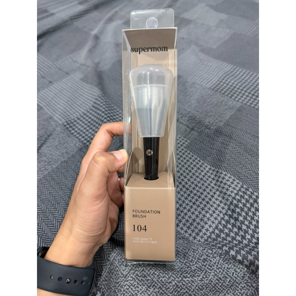 SUPERMOM l Foundation brush แปรงแยกชิ้น แปรงเดี่ยว ลงรองพื้น ทรงกลม-แน่น ขนสังเคราะห์ เกรดพรีเมี่ยม 