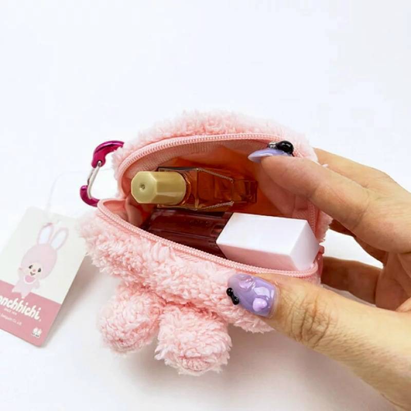 พวงกุญแจกระเป๋าใส่เหรียญ Monchichi งานแท้ - มีทั้งหมด 3 ลาย - รูปที่ 2