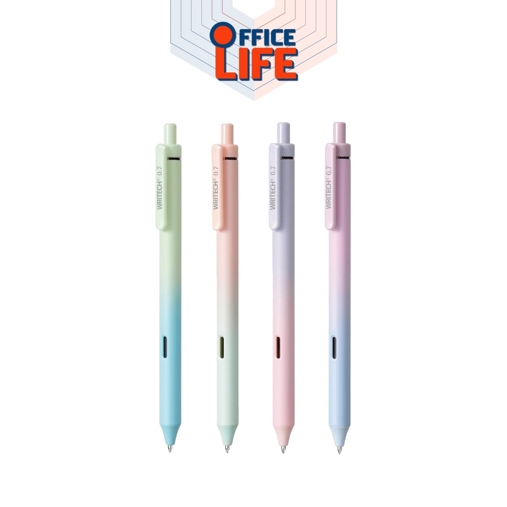 WRITECH (ไรท์) ปากกาเจล ปากกา และ ไส้ปากกา รุ่น W-0171 หมึกน้ำเงิน ขนาด 0.7 mm. ( ด้าม คละสี)
