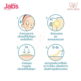 Jabs แผ่นแปะสิว 3D Invisible Acne Patch (22 ชิ้น/ซอง) แผ่นบางใส ปิดสิวเนียน ดูดสิว ใช้กับเมคอัพได้