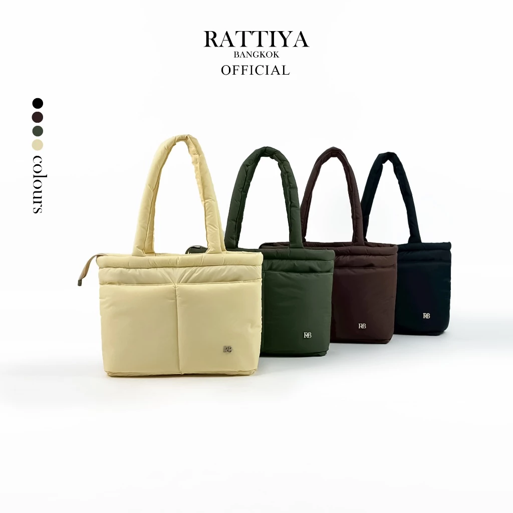 [RATTIYA BANGKOK] Marshmallow Daily / 4 colors กระเป๋านุ่มนิ่มผ้าFinnare210D ผ้ากันน้ำทั้งใบ น้ำหนักเบาพิเศษ สะพายไหล่