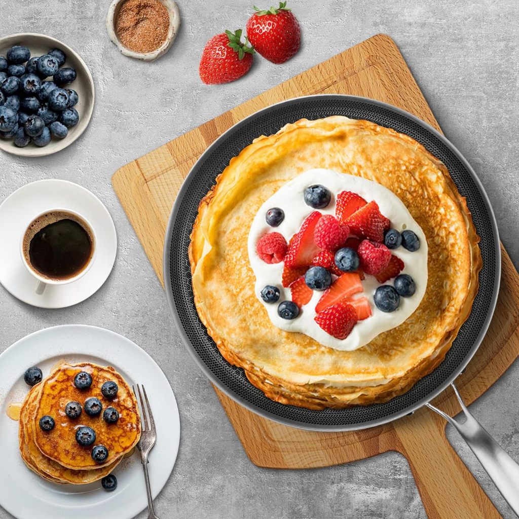 Terra Craft Honeycomb Non-Stick Coating กระทะพิซซ่า - สำหรับทำครีปและพิซซ่า ใช้งานได้กับทุกประเภทเตา ทำความสะอาดง่าย - รูปที่ 3