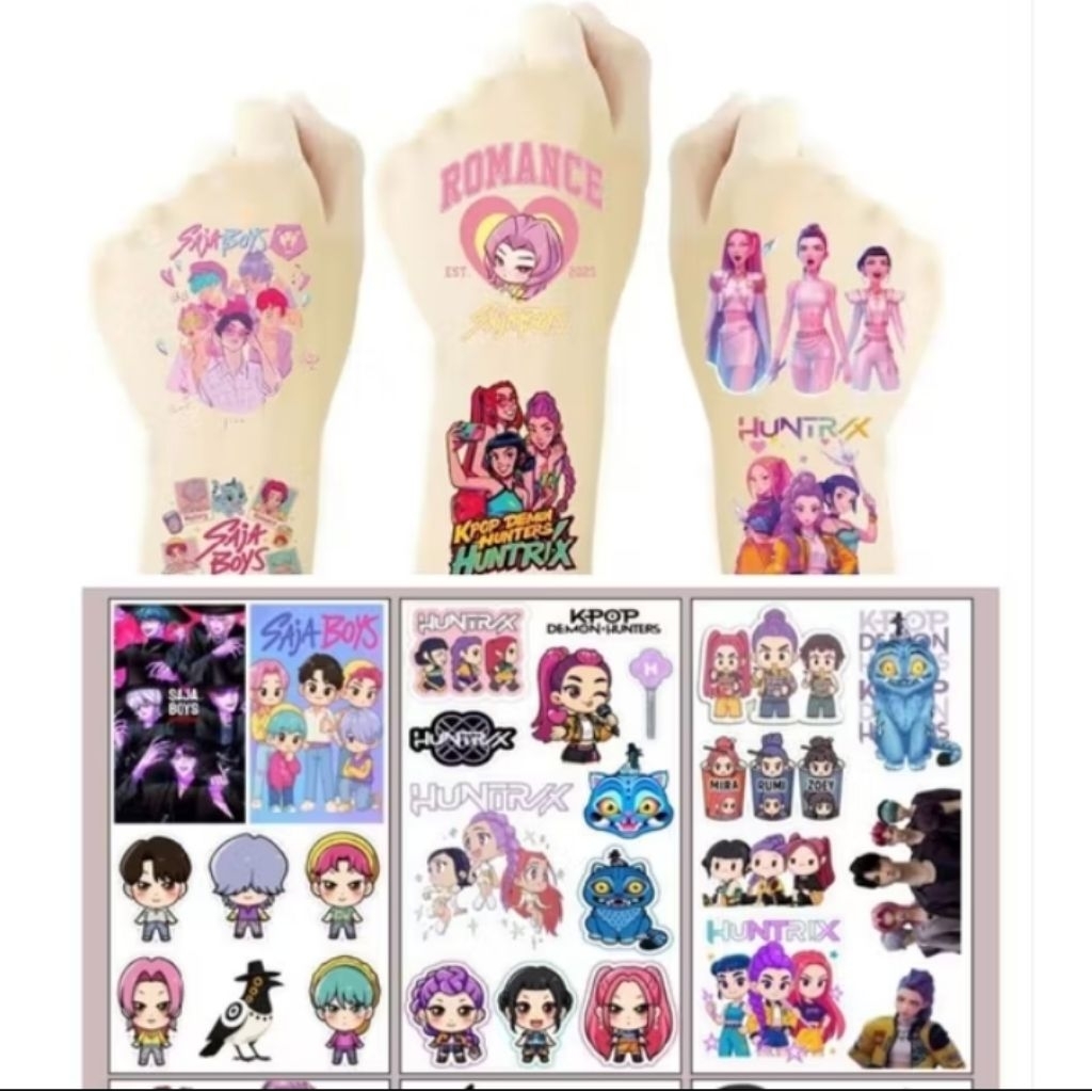 ❤️แทททู K-POP Demonhunter Huntrix Sodapop ❤️ ขายเป็นแผ่น❤️