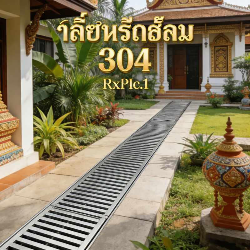 รางระบายน้ำ ฝาปิดสแตนเลส อ่างเรซิน ฝาปิดอ่างสแตนเลส ป้องกันกลิ่น ป้องกันแมลงและน้ำ - รูปที่ 2