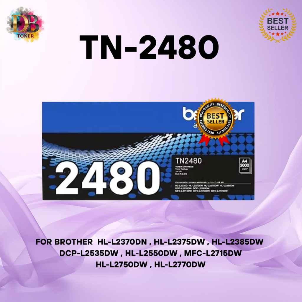 Brother TN-2480 สำหรับเครื่อง HL-L2335D/HL-2370DN/L2375DW/L2385DW,DCP-L2535DW/L2550DW,MFC-L2715DW