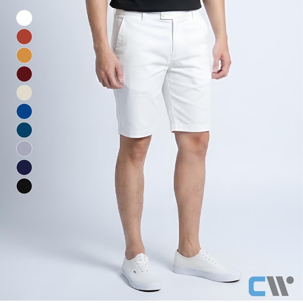 CW Chino Shorts 20" | กางเกงชิโน่ขาสั้นผ้ายืด ทรงสวย 10 สี – เท่ ใส่สบาย [CW-AY]