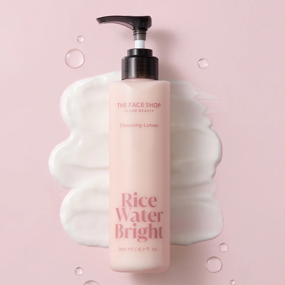 THE FACE SHOP RICE WATER BRIGHT CLEANSING LOTION คลีนซิ่ง เนื้อโลชั่น ให้ผิวชุ่มชื้น กระจ่างใส