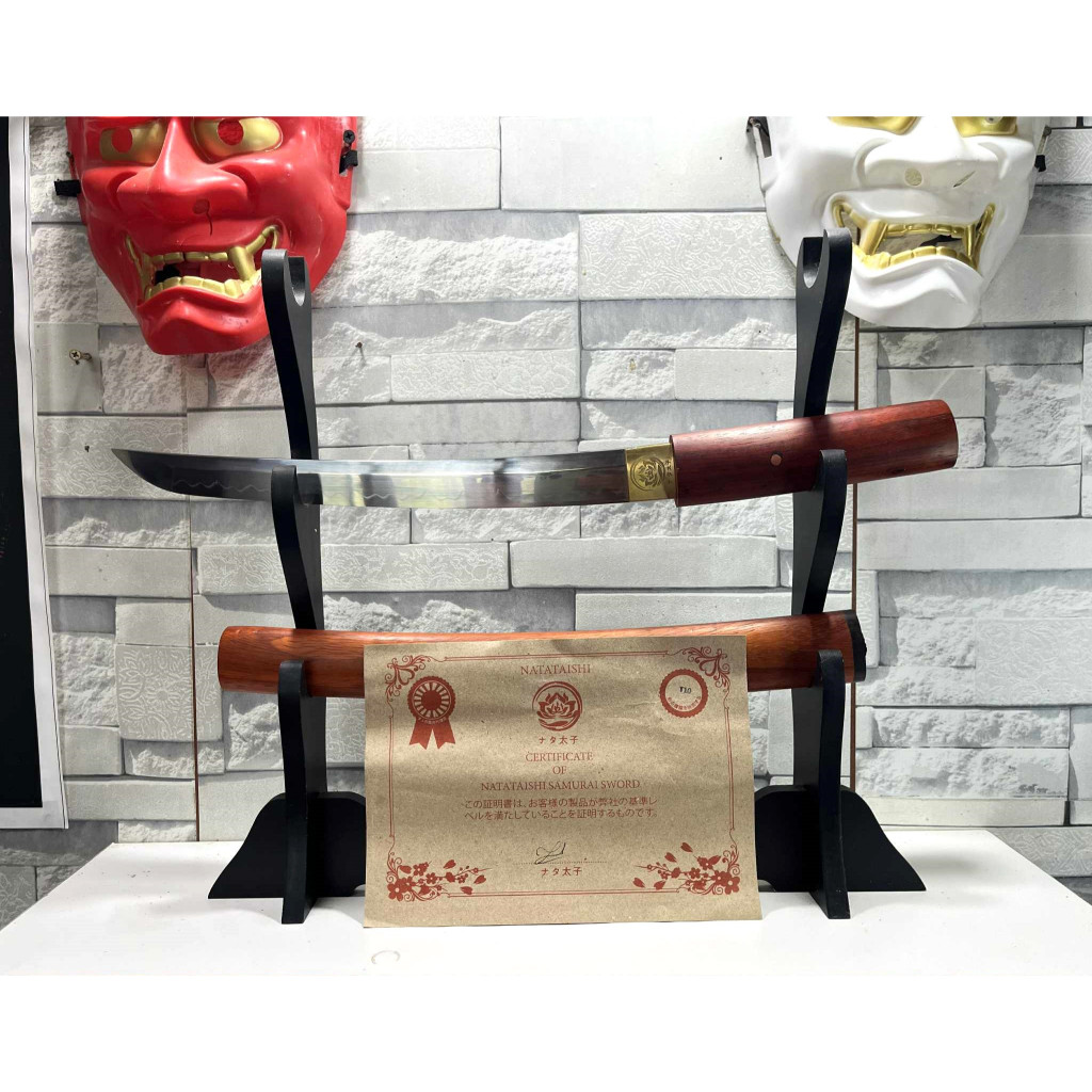 ซามูไร ทันโตะ T10 ฮาม่อนแท้ งานทำมือ พรีเมี่ยม เปิดคม มีใบรับรอง จากค่าย NATATHISHI แถมกล่องเก็บ ชั้