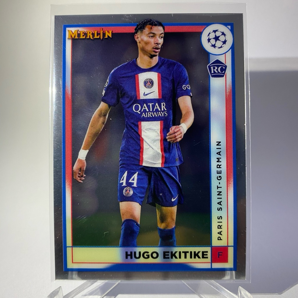 การ์ดนักฟุตบอล HUGO EKITIKE, RC, PARIS SAINT-GERMAIN, TOPPS MERLIN 2023