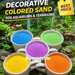ทราย พร้อมส่ง ทรายสี ทรายสีตกแต่งตู้ปลา ทรายสีละเอียด จัดสวน จัดกระถาง