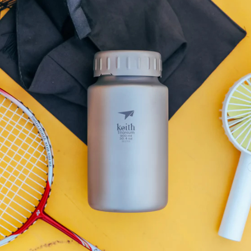 [ของเเท้/พร้อมส่งจากไทย/มีรับประกัน] Keith Titanium sport bottle (with bottle set) Ti3035 900ml กระบ