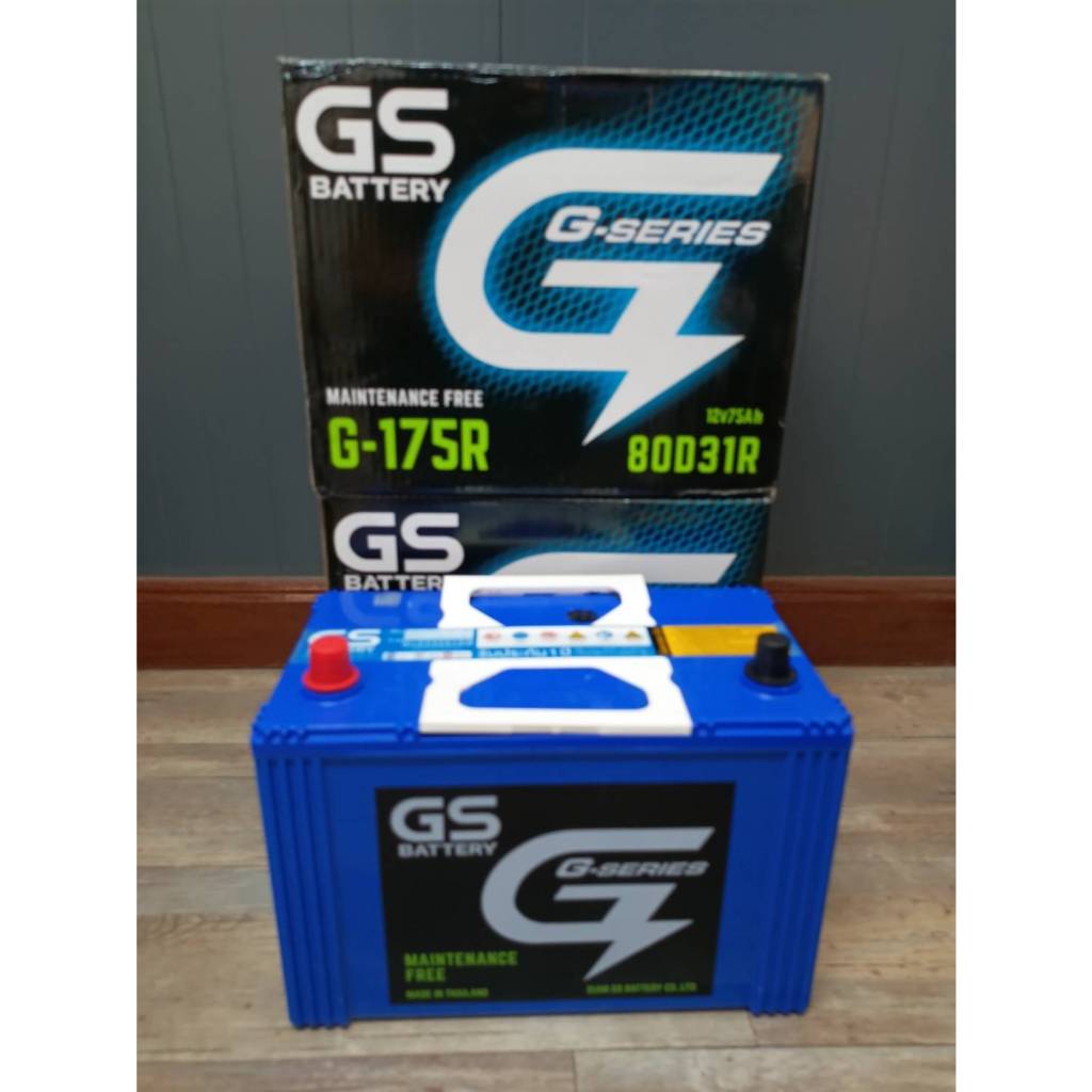 แบตเตอรี่ GS รุ่น G-175R และ G-175L MF ขนาด 12 V. 75 Ah พร้อมใช้ สตาร์ทง่าย ใช้กับรถกระบะ รถเก๋ง SUV
