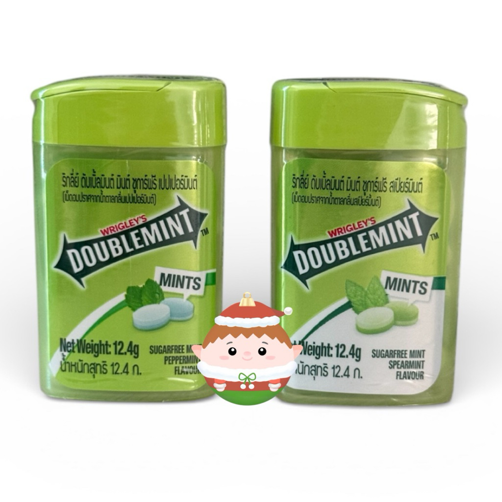 Wrigley’s Doublemint Mints ลูกอมมินต์ไร้น้ำตาล 12.4g | Peppermint / Spearmint