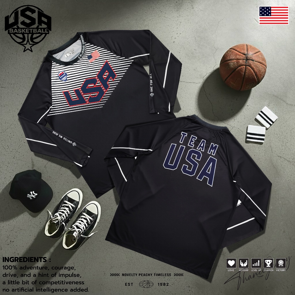 เสื้อแขนยาว T-SHIRT LONGSLEEVES USA TEAM COLLECTION