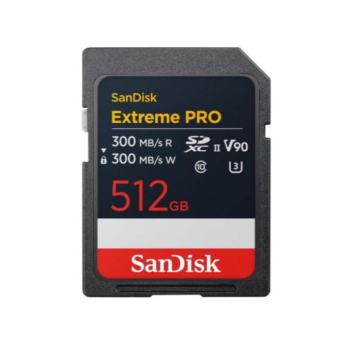 SanDisk Extreme Pro 512GB SD,300/300MB/s, Model : SDSDXDM-512G-GN4IN