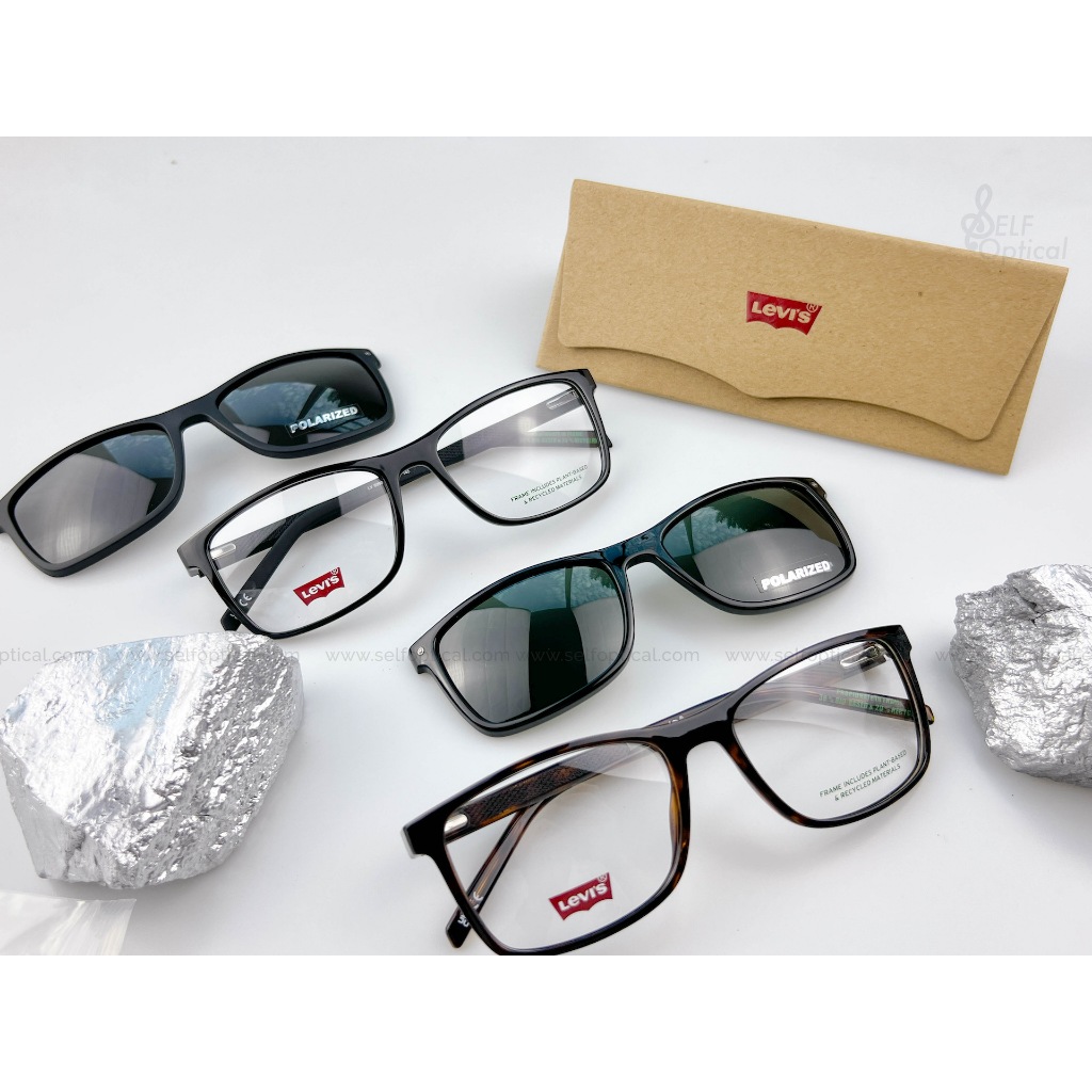 แว่นกันแดด คลิปออน LEVI'S Clip On LV 5090/C Size 56 ลิขสิทธิแท้ โดย SELF Optical