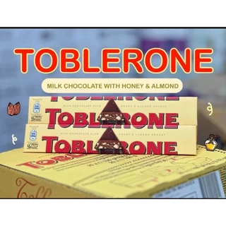 ช็อกโกแลตแท่ง Toblerone มีหลากหลายรสชาติและขนาด 100 กรัม