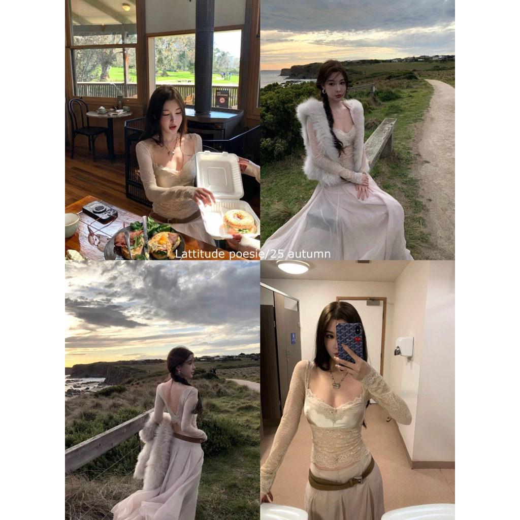 78 Studio – Twist lace top เสื้อลูกไม้ซีทรู ราคา ถูกที่สุด ดีลบีเคเค แกลเลอรีภาพที่ 2
