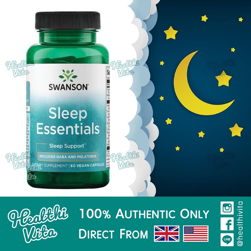 Swanson - Sleep Essentials 60 Vegan Caps ❌ EXP 08/27