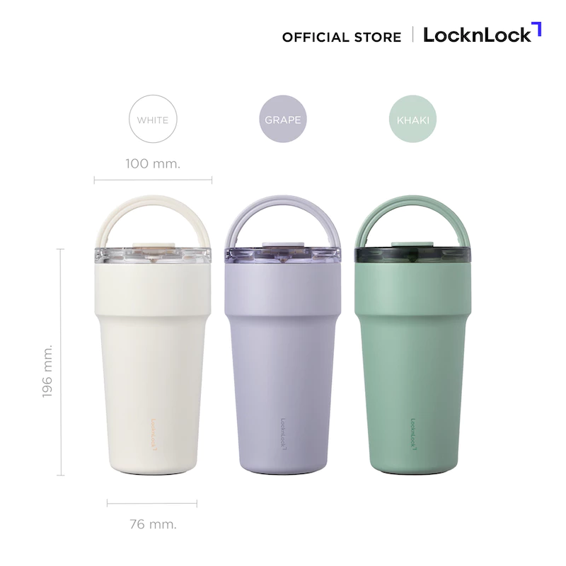 LocknLock แก้วเก็บอุณหภูมิ Metro Cafe Top Handle Ceramic 710ml LHC4416 thumbnail 5